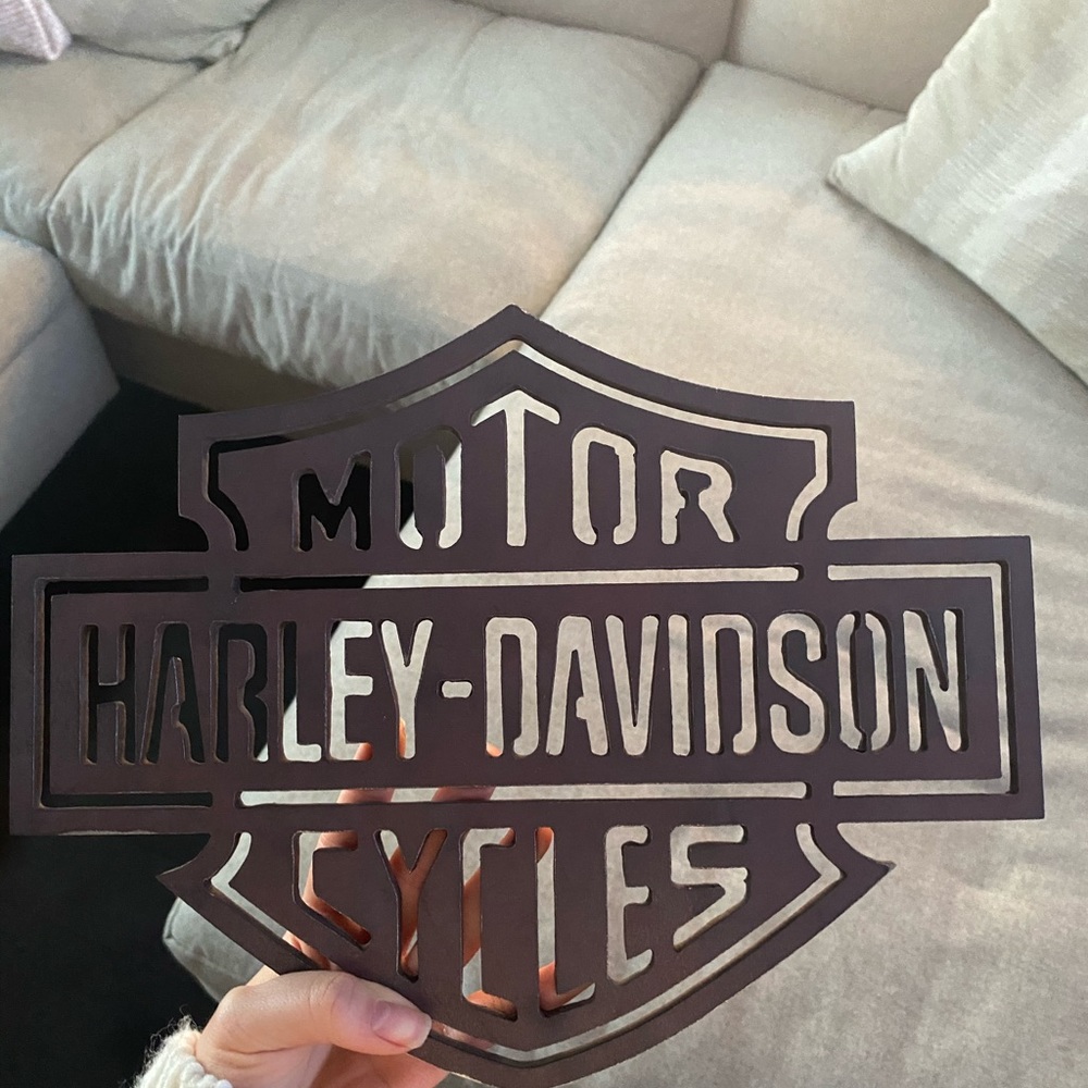 harley davidson placard metal sign